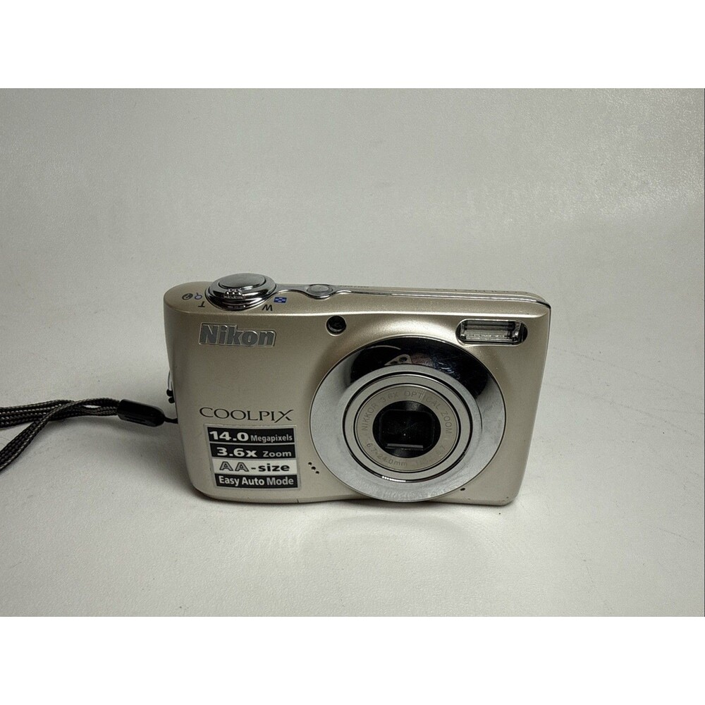 Nikon Coolpix L24 14MP 3" LCD 3.6x Zoom CHAMPAGNE GOLD Digital Camera - Tested